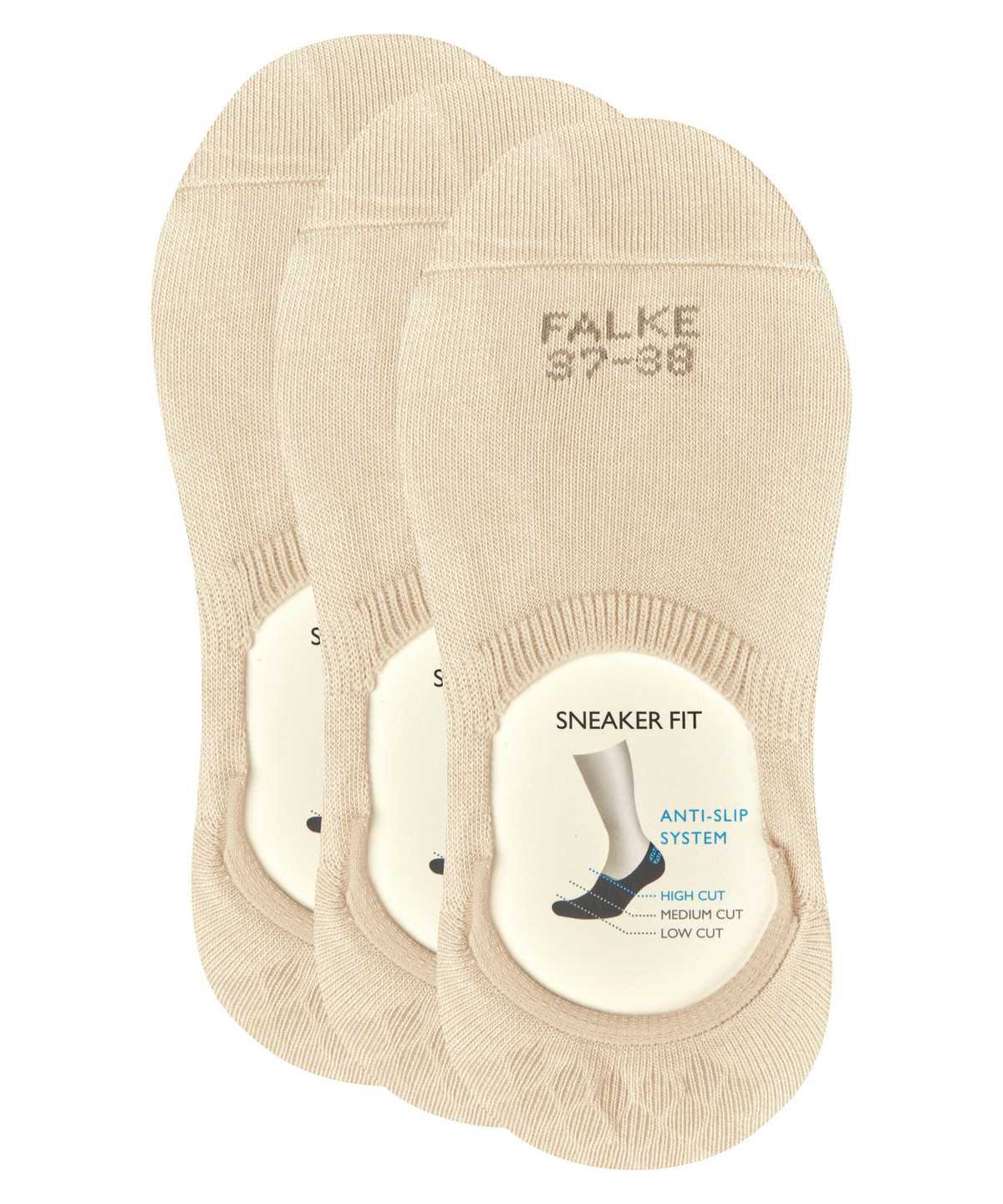 Falke Step 3-Pack Invisibles No Show Socks Dames Beige | HTL-842391