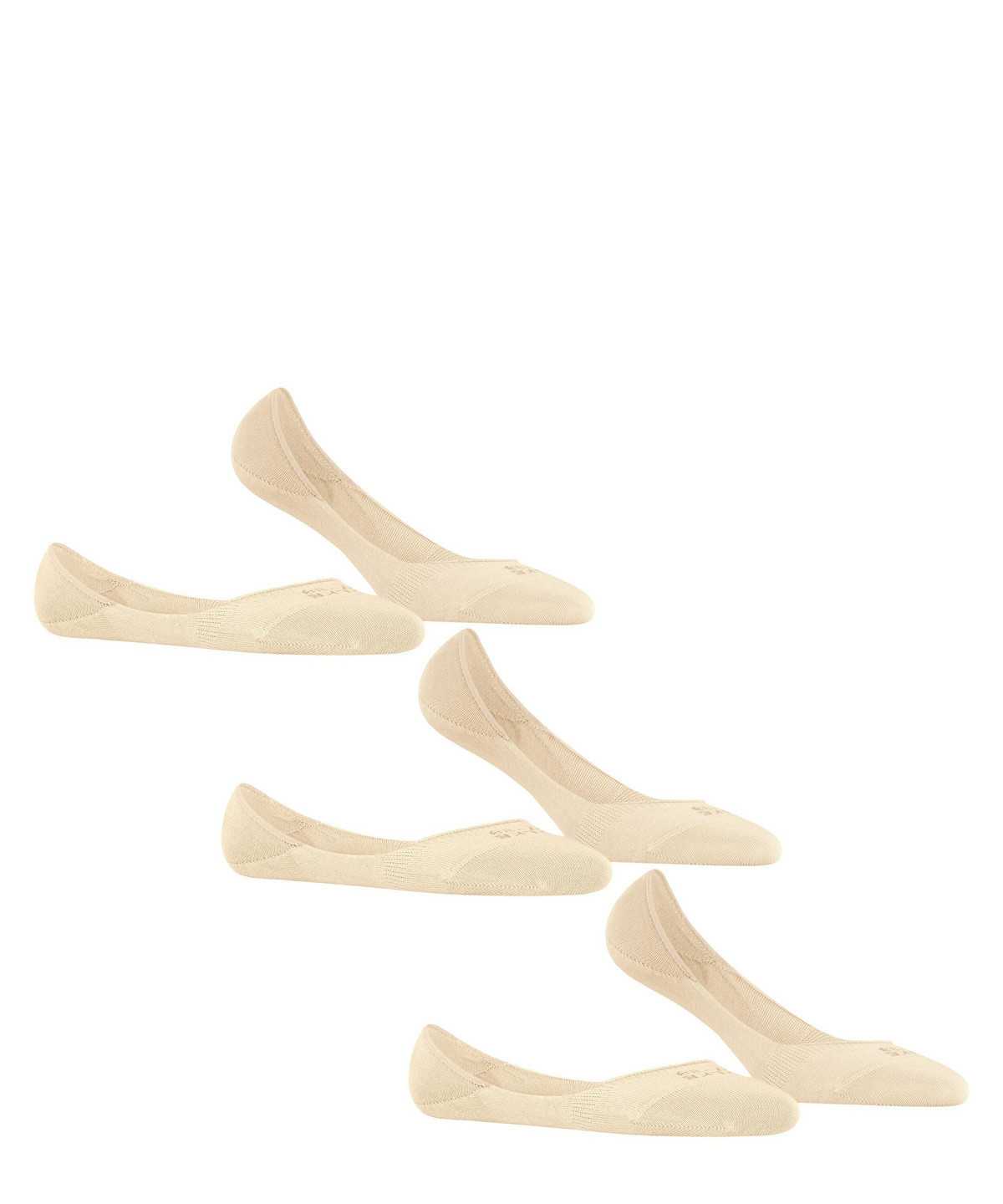 Falke Step 3-Pack Invisibles No Show Socks Dames Beige | ONT-685031