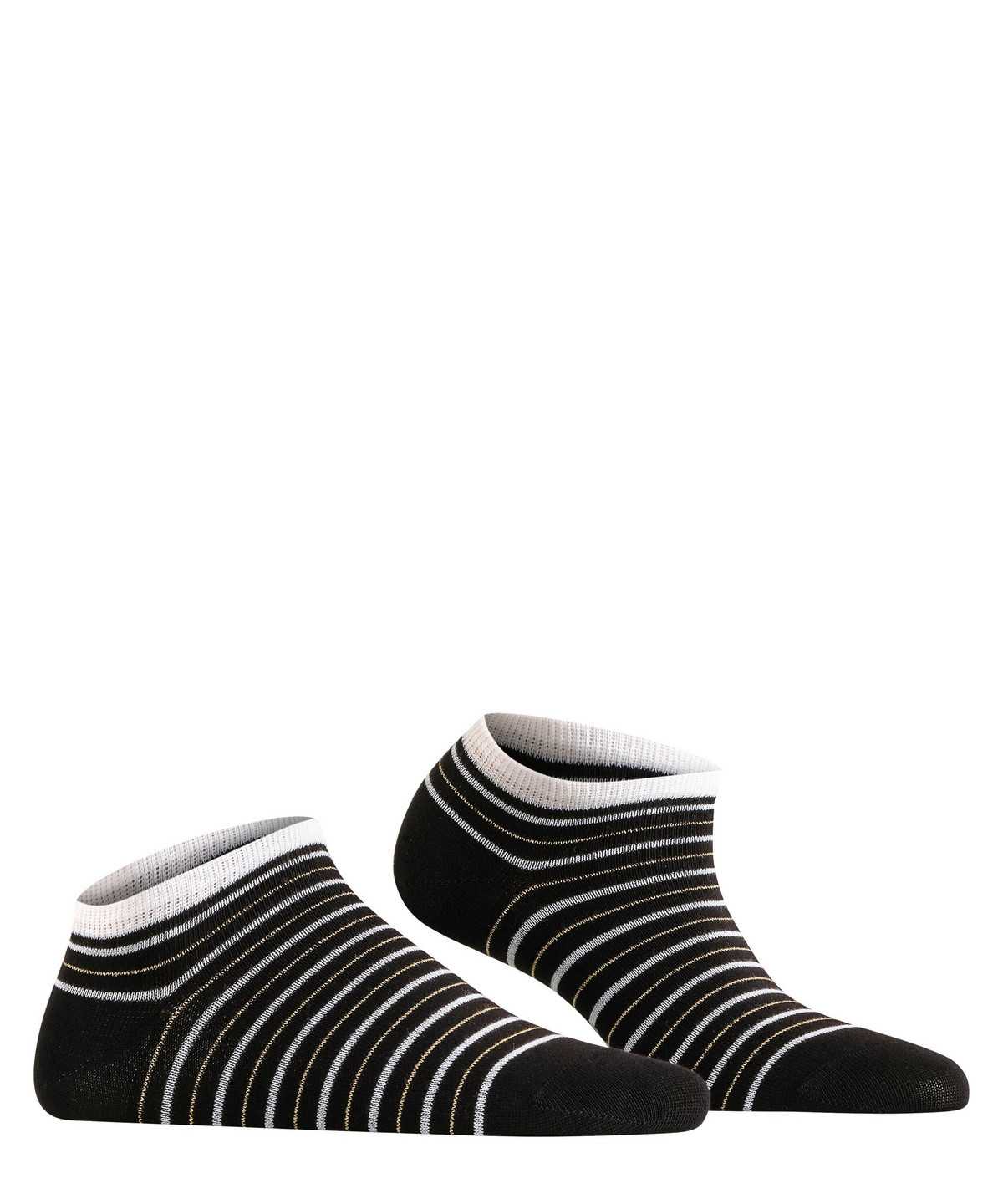 Falke Stripe Shimmer Sneaker Socks Sokken Dames Zwart | BMF-263108