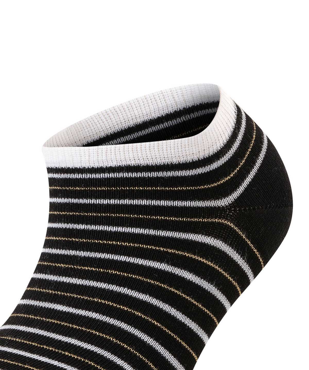 Falke Stripe Shimmer Sneaker Socks Sokken Dames Zwart | BMF-263108