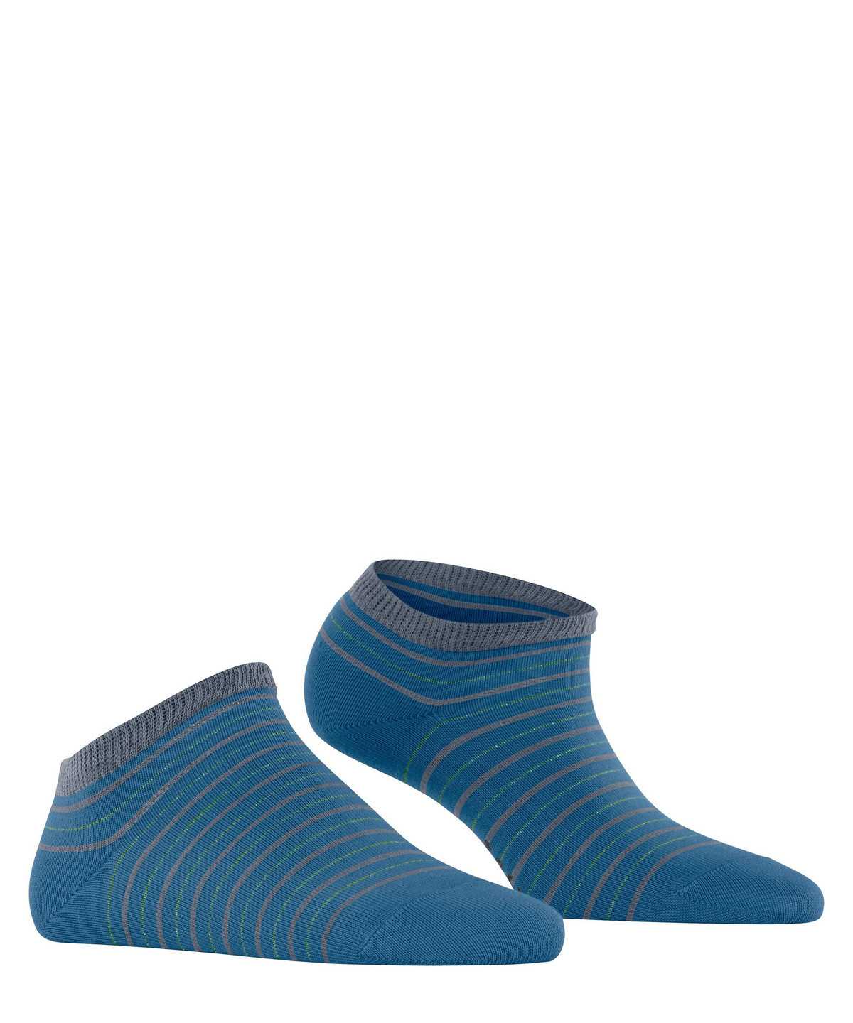 Falke Stripe Shimmer Sneaker Socks Sokken Dames Blauw | EIZ-261974