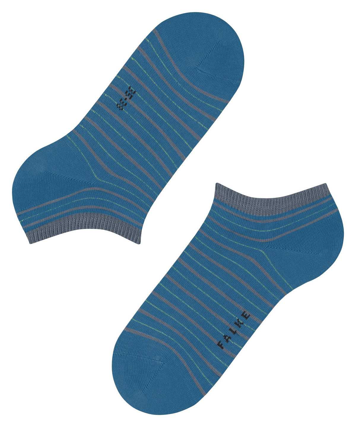 Falke Stripe Shimmer Sneaker Socks Sokken Dames Blauw | EIZ-261974