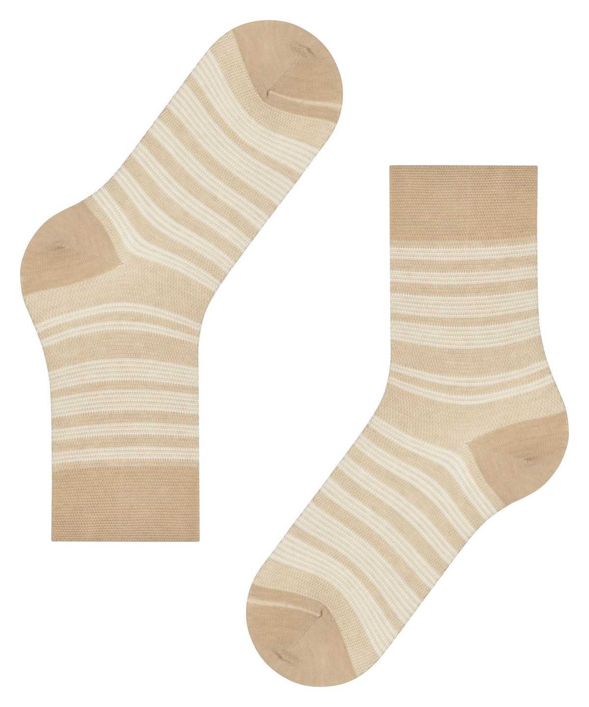 Falke Sunset Stripe Socks Sokken Dames Beige | CAY-931507