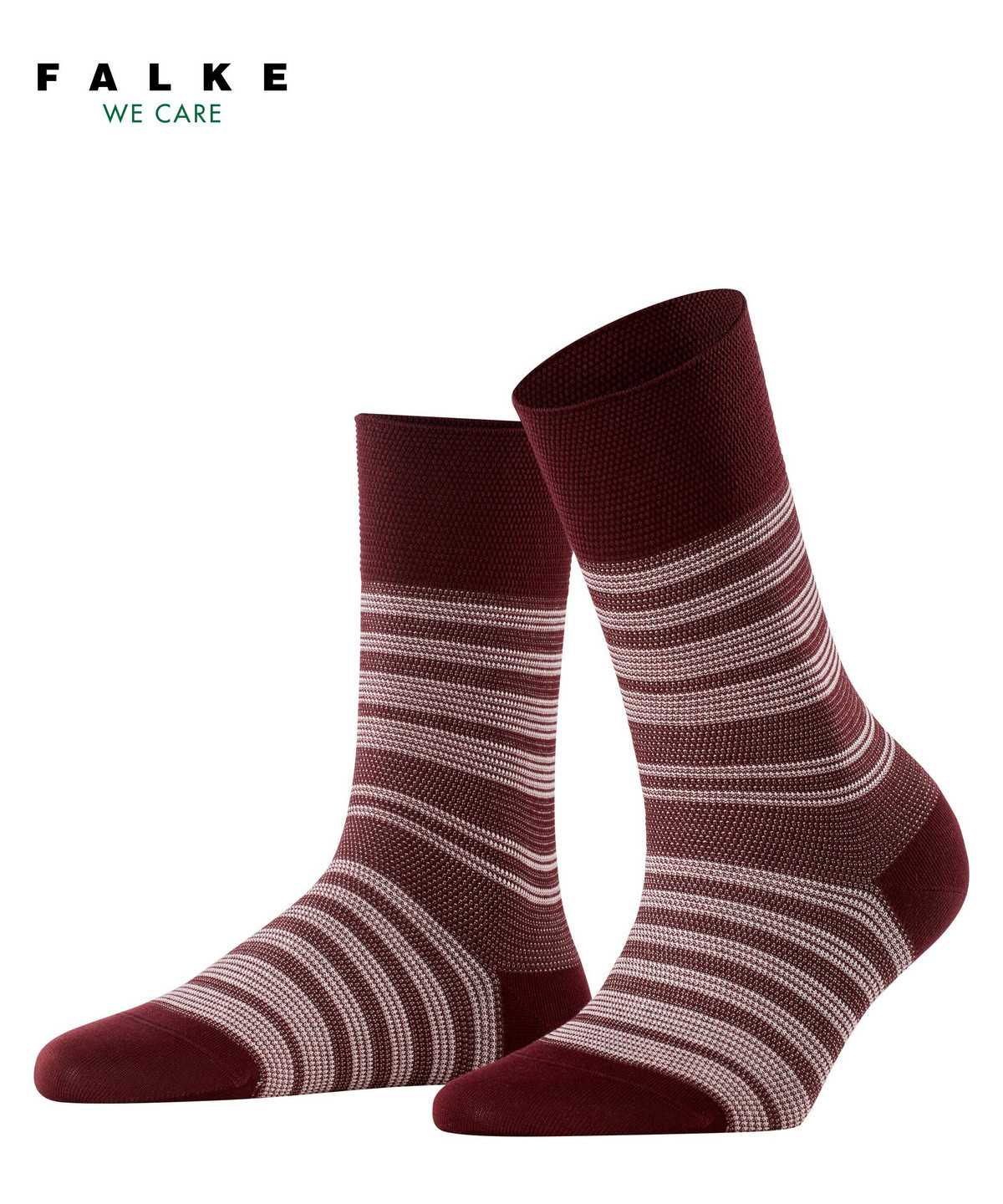 Falke Sunset Stripe Socks Sokken Dames Rood | EIU-756981