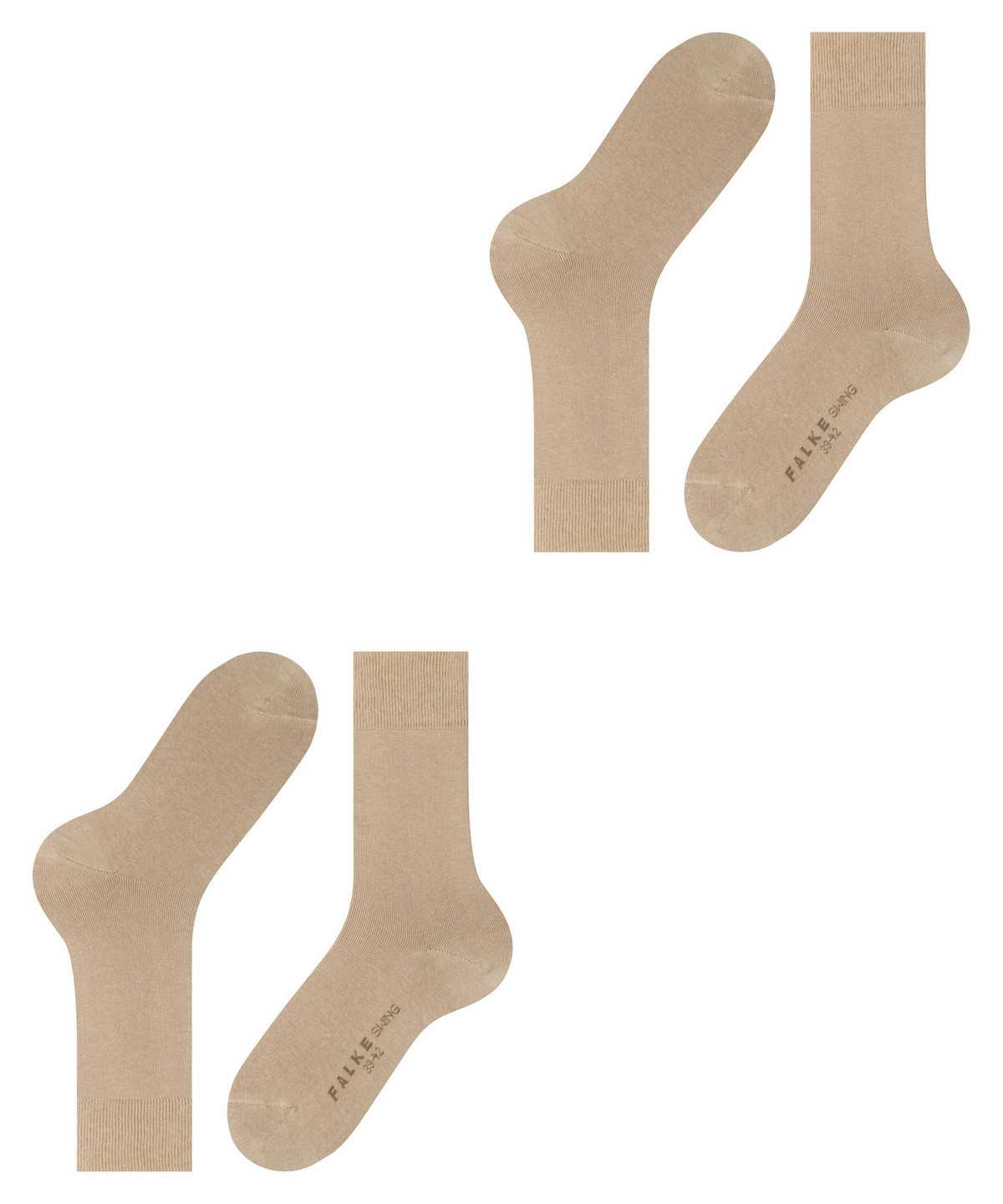 Falke Swing 2-Pack Socks Sokken Heren Beige | ITB-957842