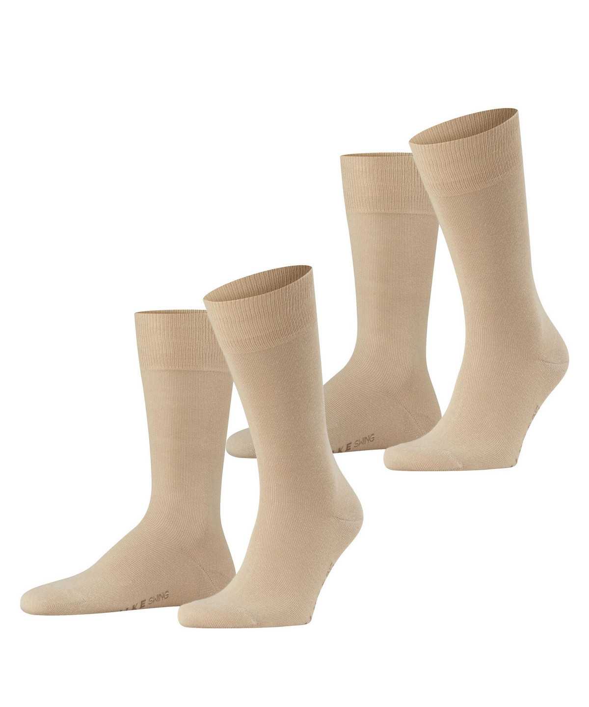 Falke Swing 2-Pack Socks Sokken Heren Beige | ITB-957842