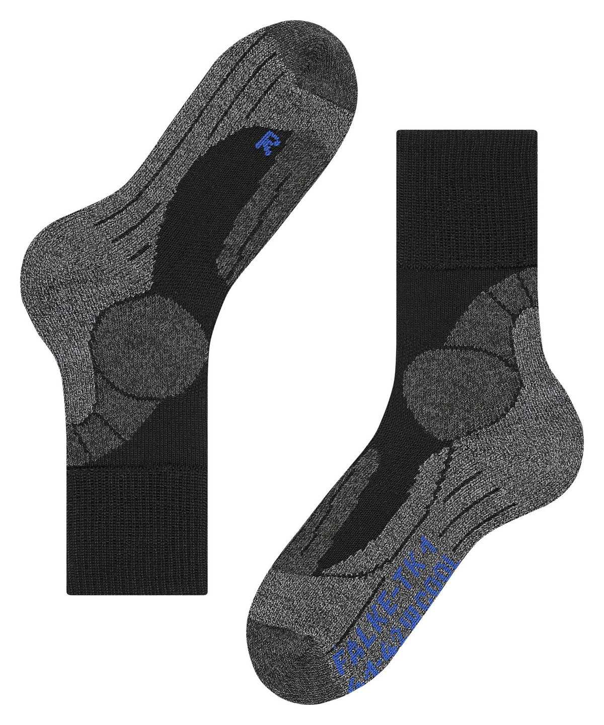 Falke TK1 Adventure Cool Trekking Socks Sports Socks Dames Zwart | BWI-837691