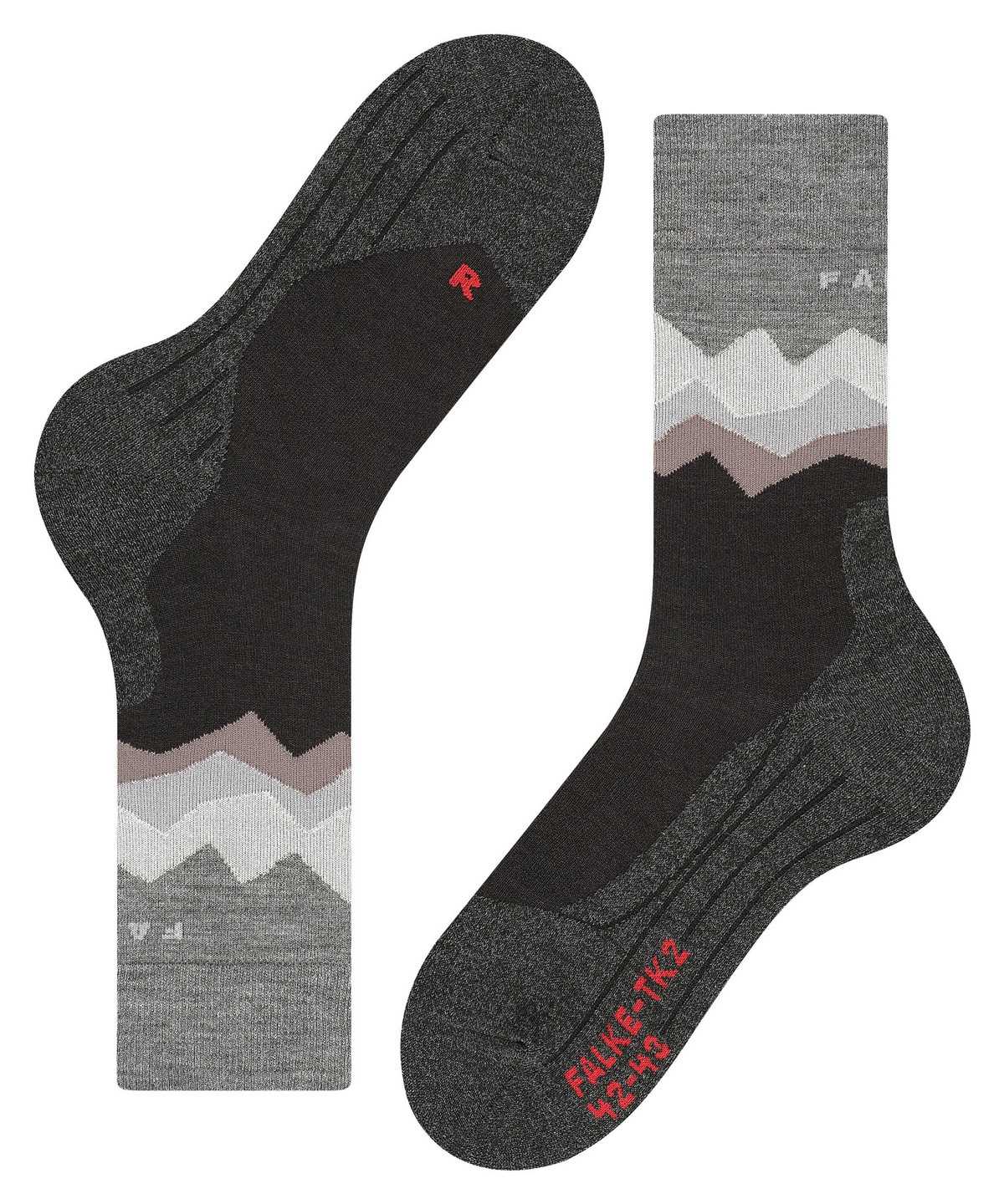 Falke TK2 Explore Trekking Socks Sokken Heren Zwart | THL-259486