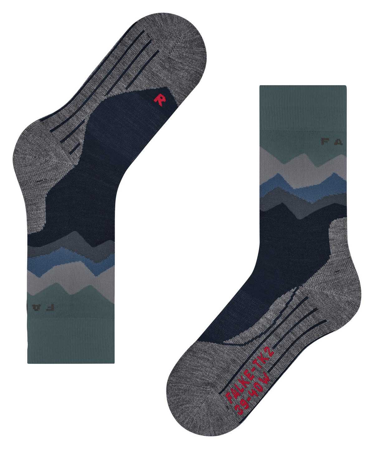 Falke TK2 Explore Trekking Socks Sokken Heren Blauw | YMK-487156