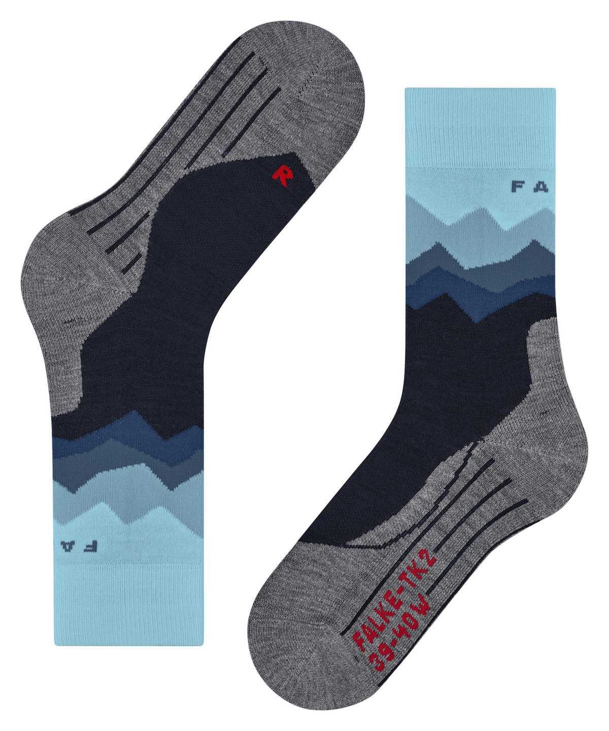 Falke TK2 Explore Trekking Socks Sports Socks Dames Blauw | UBN-024873