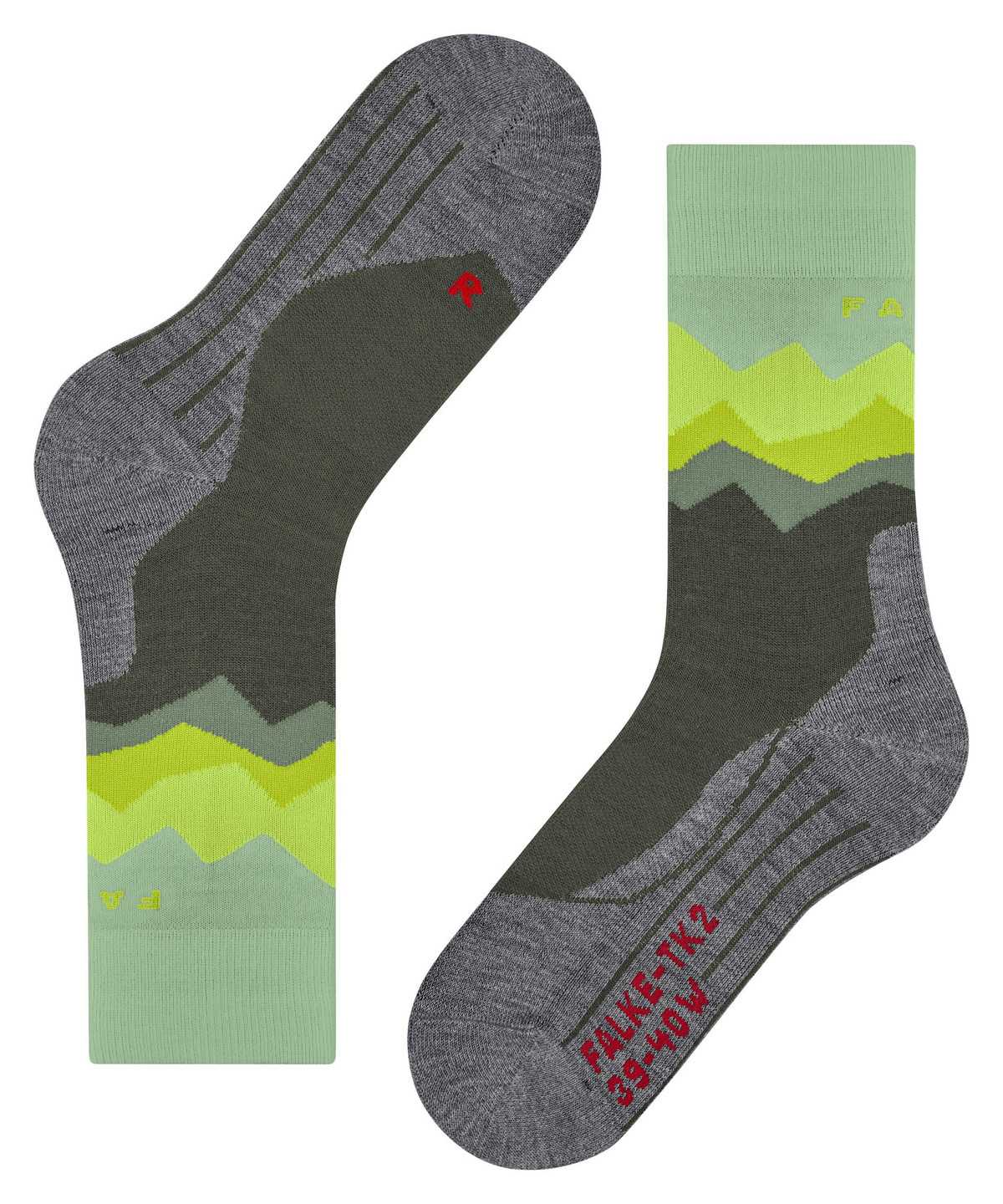 Falke TK2 Explore Trekking Socks Sports Socks Dames Groen | ZHX-781364