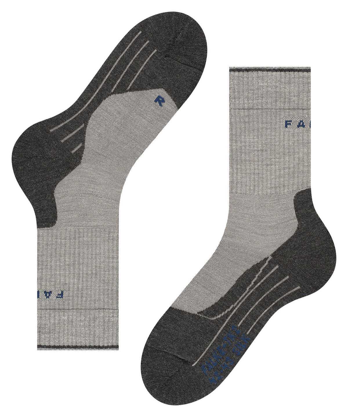 Falke TK2 Explore Wool Silk Trekking Socks Sokken Heren Grijs | SBY-380256