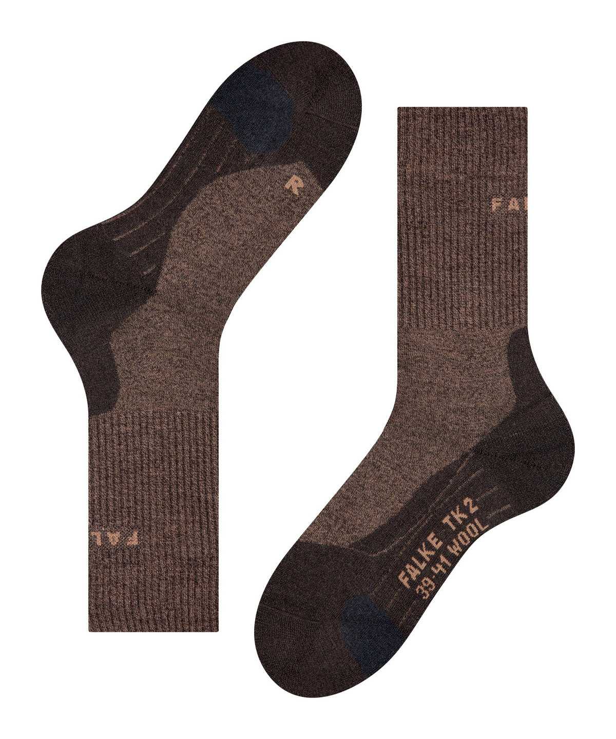 Falke TK2 Explore Wool Trekking Socks Sokken Heren Bruin | QOZ-841263