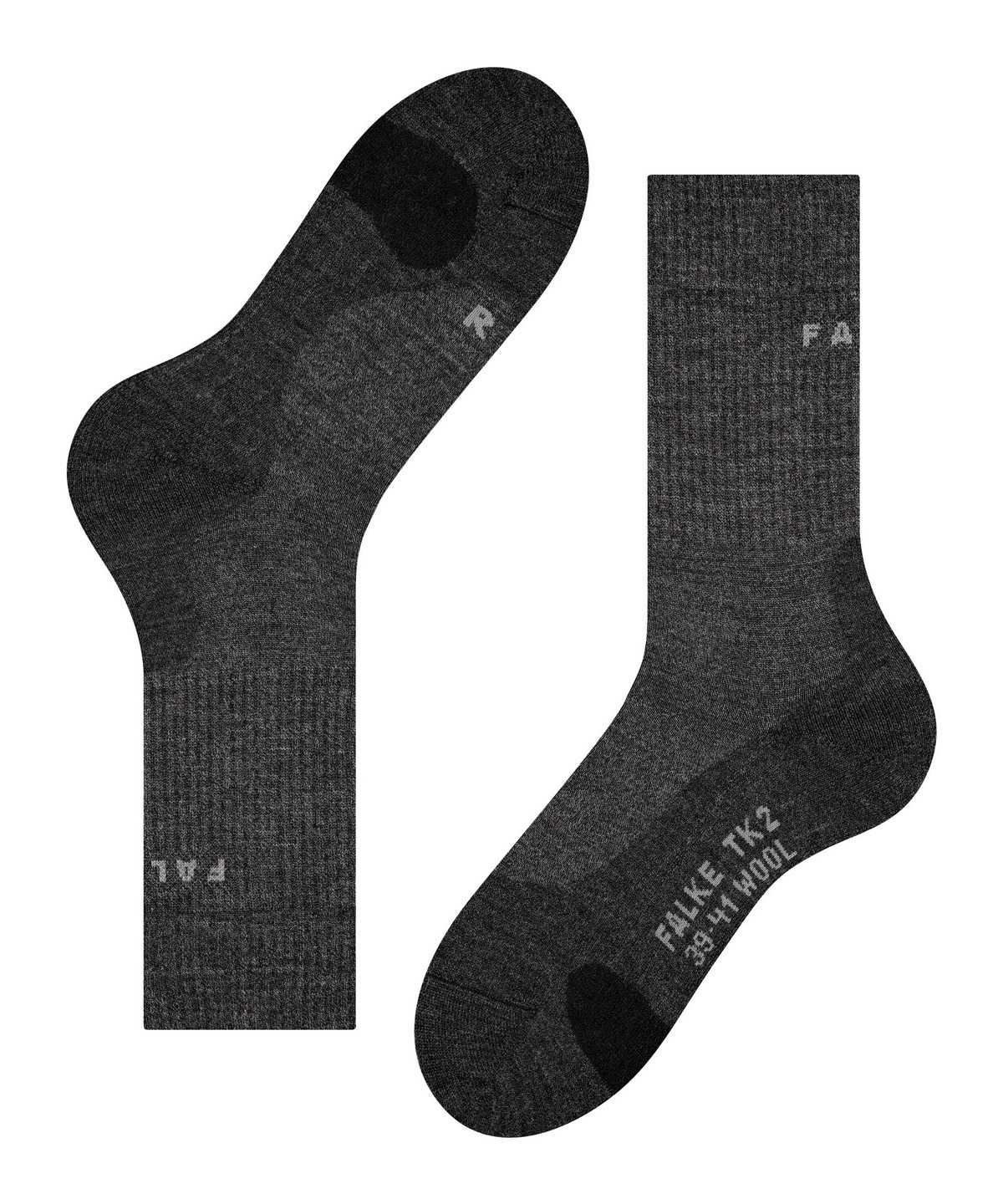 Falke TK2 Explore Wool Trekking Socks Sokken Heren Grijs | XRN-539018