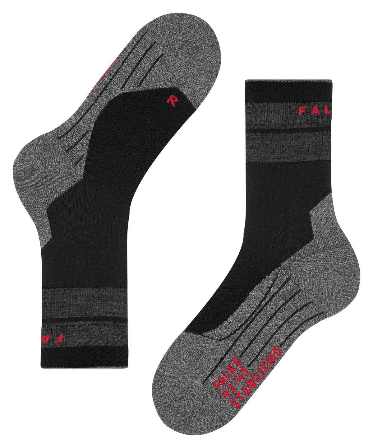 Falke TK Stabilizing Trekking Socks Sokken Heren Zwart | XJD-071692