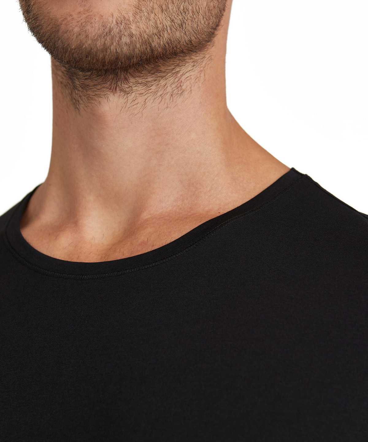 Falke T-Shirt Round-neck Daily Natural Overhemd Met Korte Mouwen Heren Zwart | ACD-357640