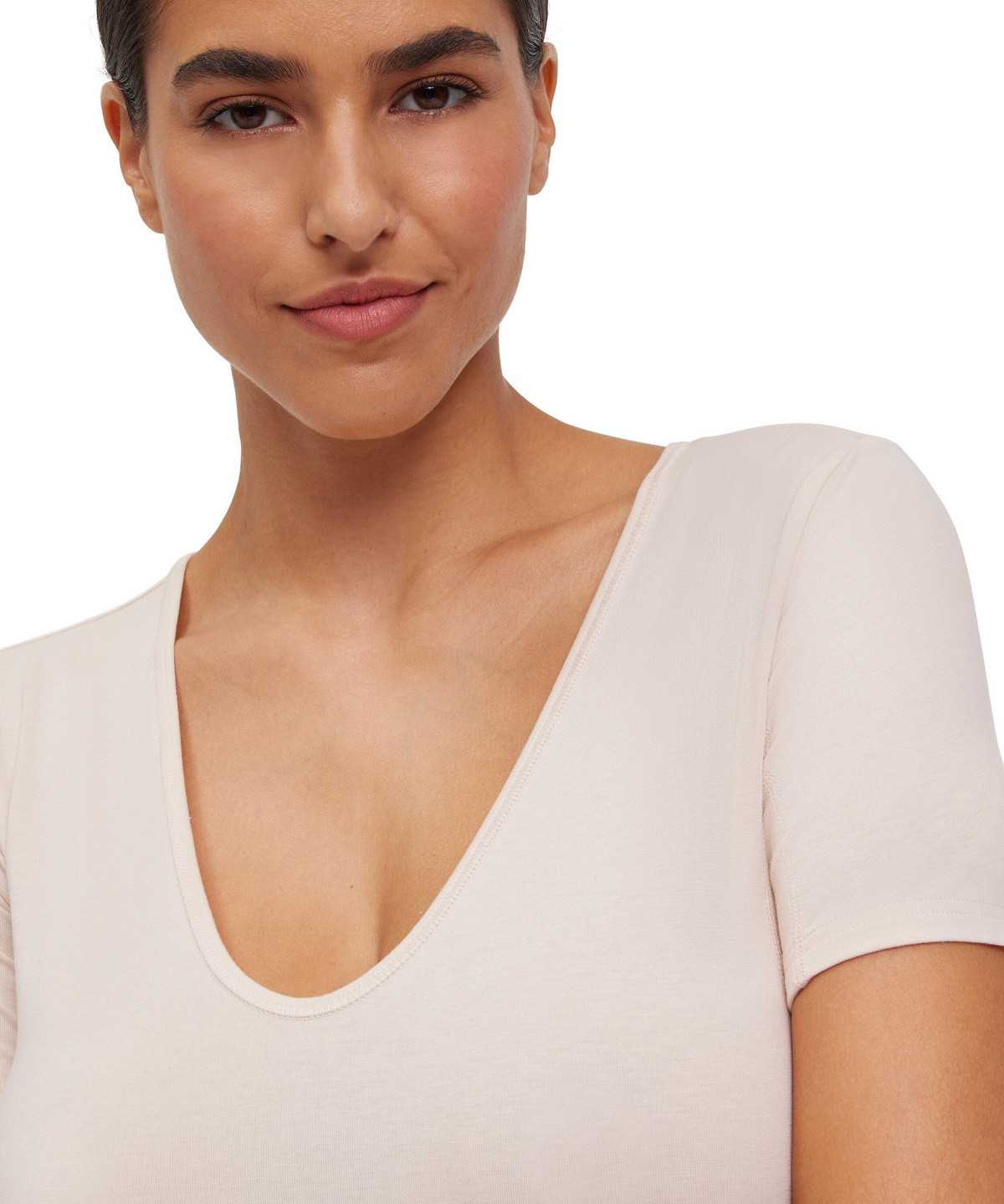 Falke T-Shirt V-neck Daily Climate Control Overhemd Dames Beige | OTN-475209