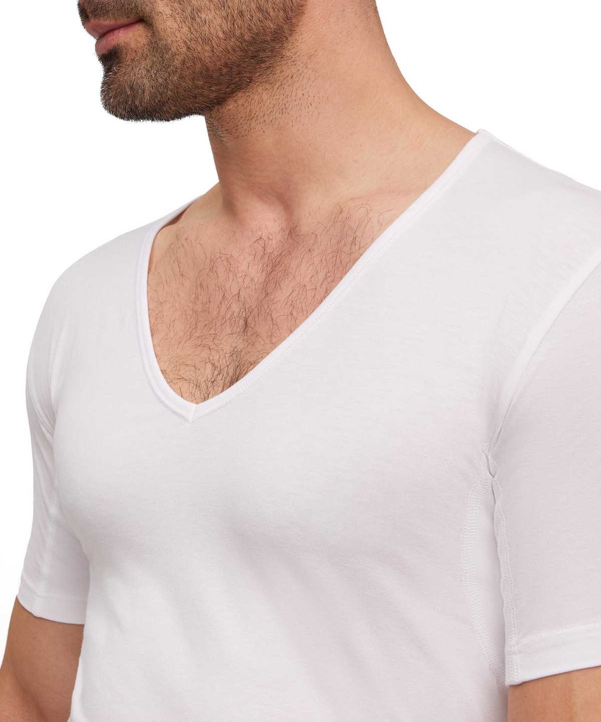 Falke T-Shirt V-neck Daily Climate Control Overhemd Met Korte Mouwen Heren Wit | YPN-718654