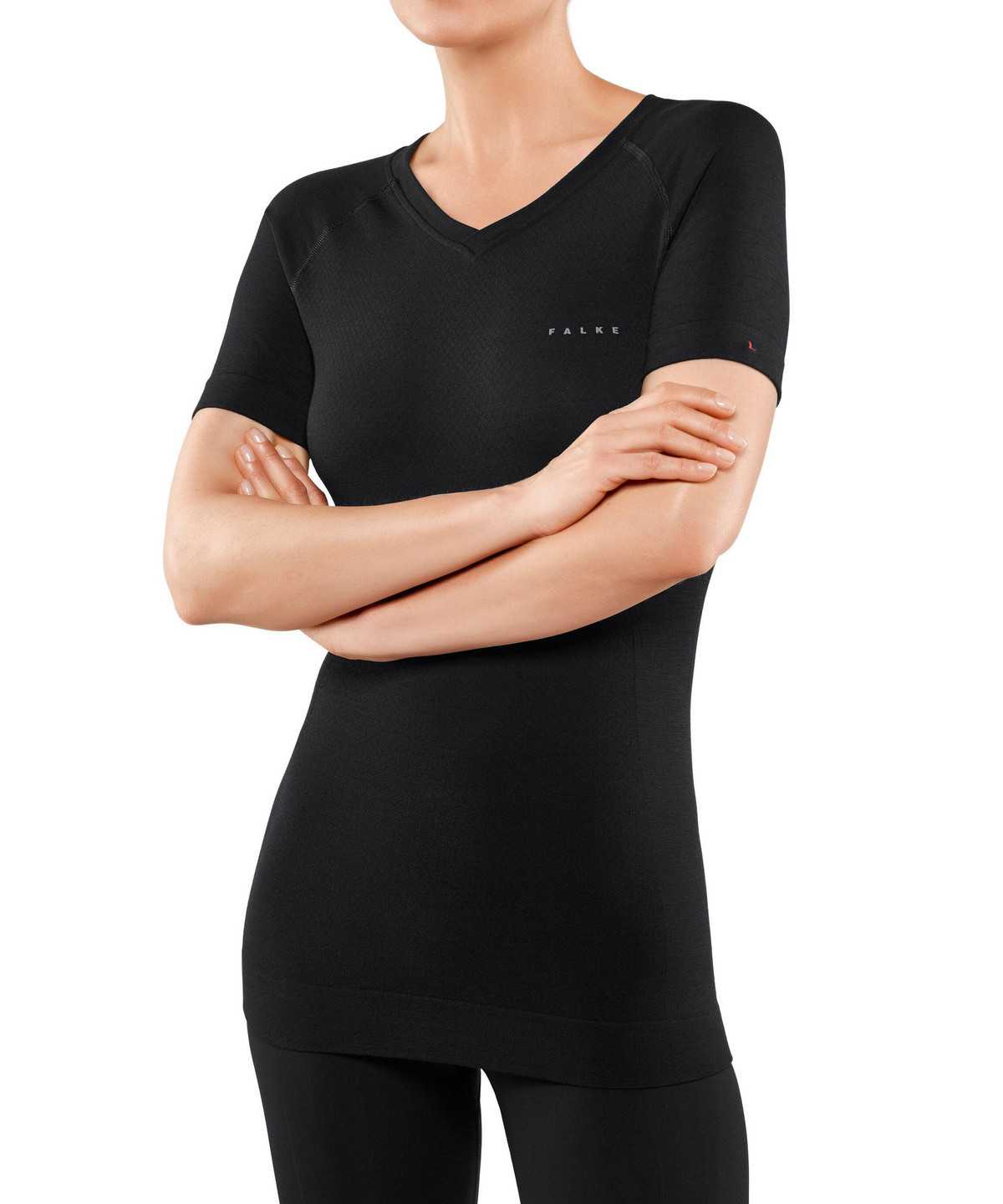 Falke T-Shirt Wool-Tech Light Overhemd Met Korte Mouwen Dames Zwart | BGL-813570