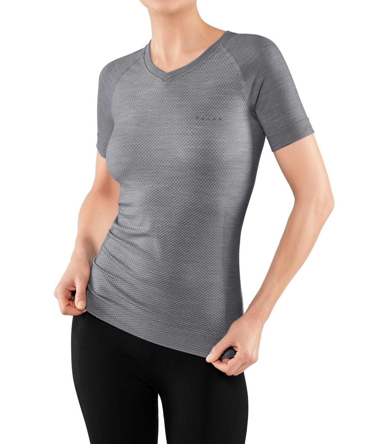 Falke T-Shirt Wool-Tech Light Overhemd Met Korte Mouwen Dames Grijs | NJW-561230