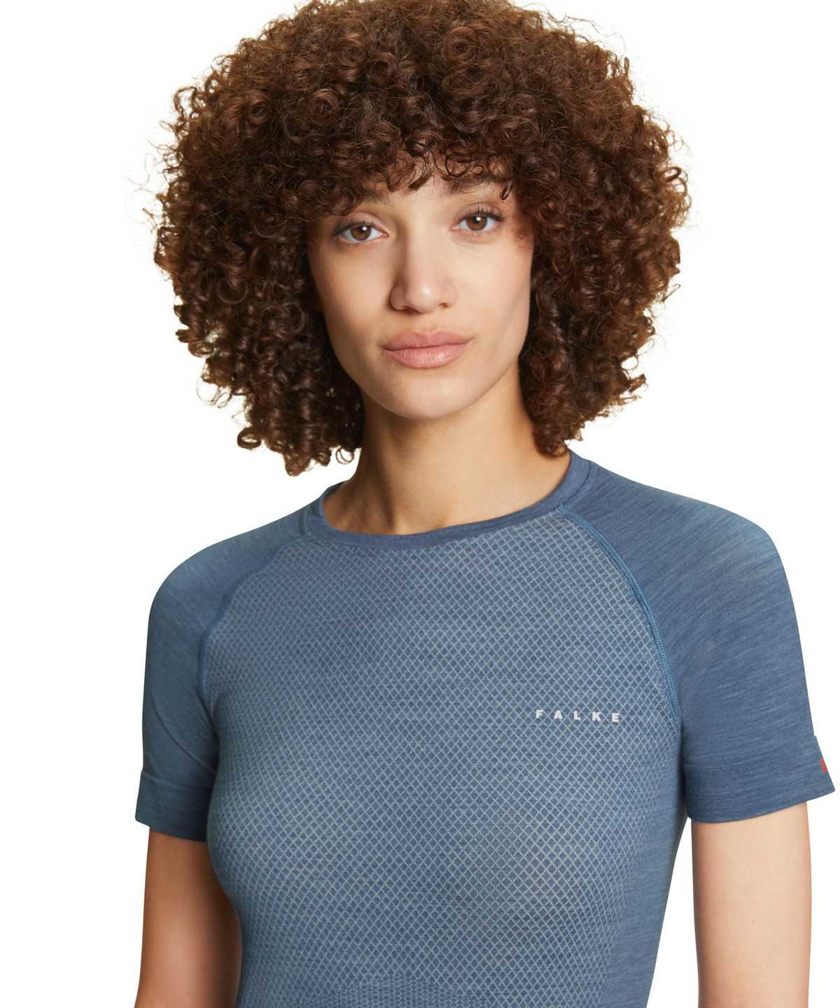 Falke T-Shirt Wool-Tech Light Overhemd Met Korte Mouwen Dames Blauw | RDK-251649