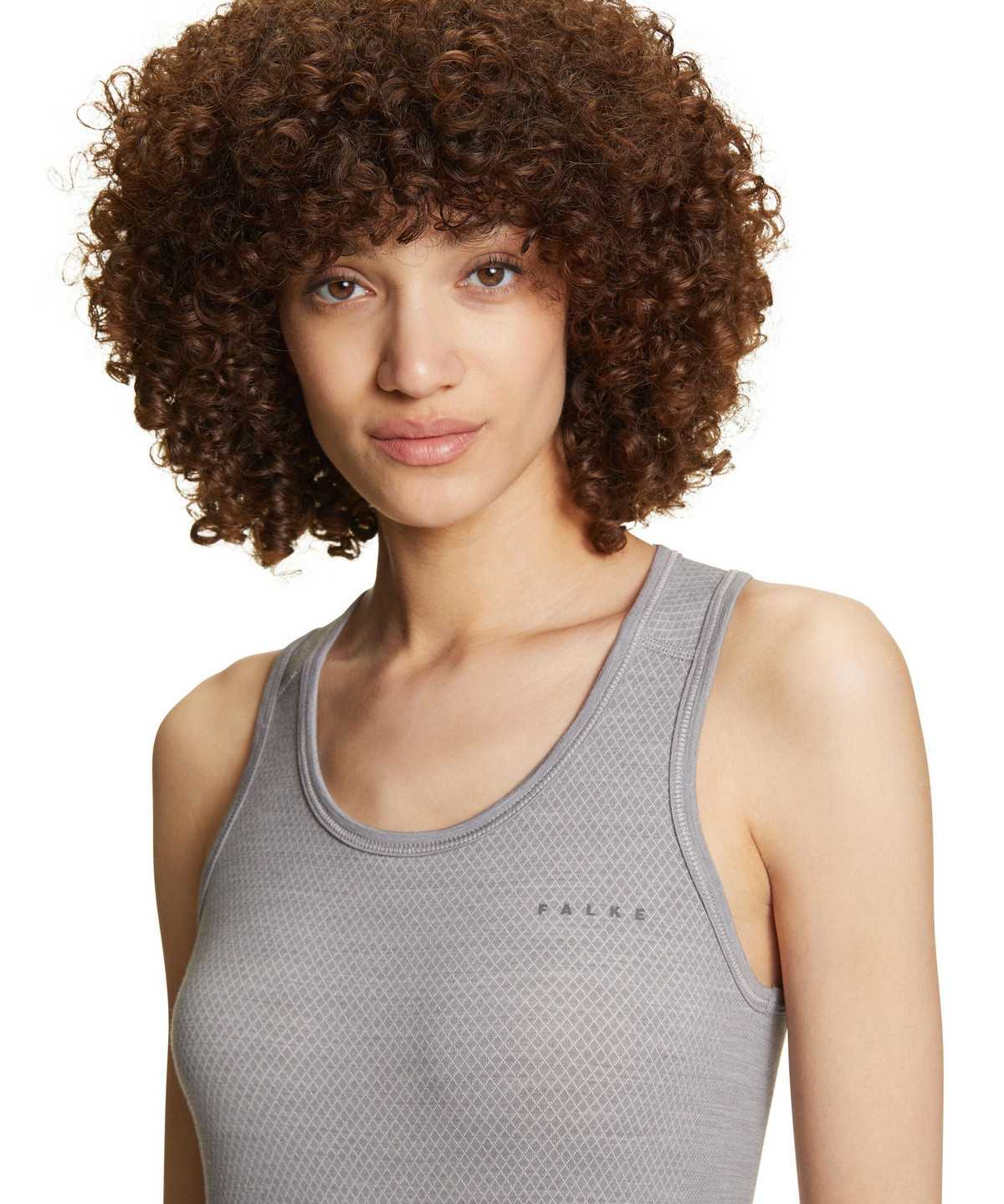 Falke Tanktop Wool-Tech Light Overhemd Met Korte Mouwen Dames Grijs | SPJ-065489