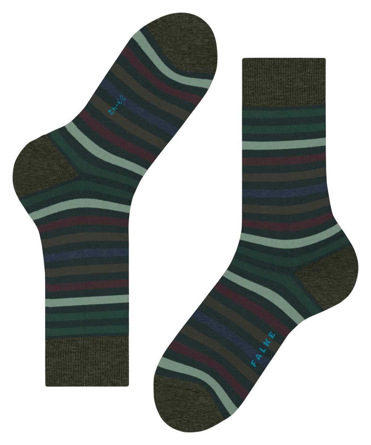 Falke Tinted Stripe Socks Sokken Heren Groen | BHS-983406