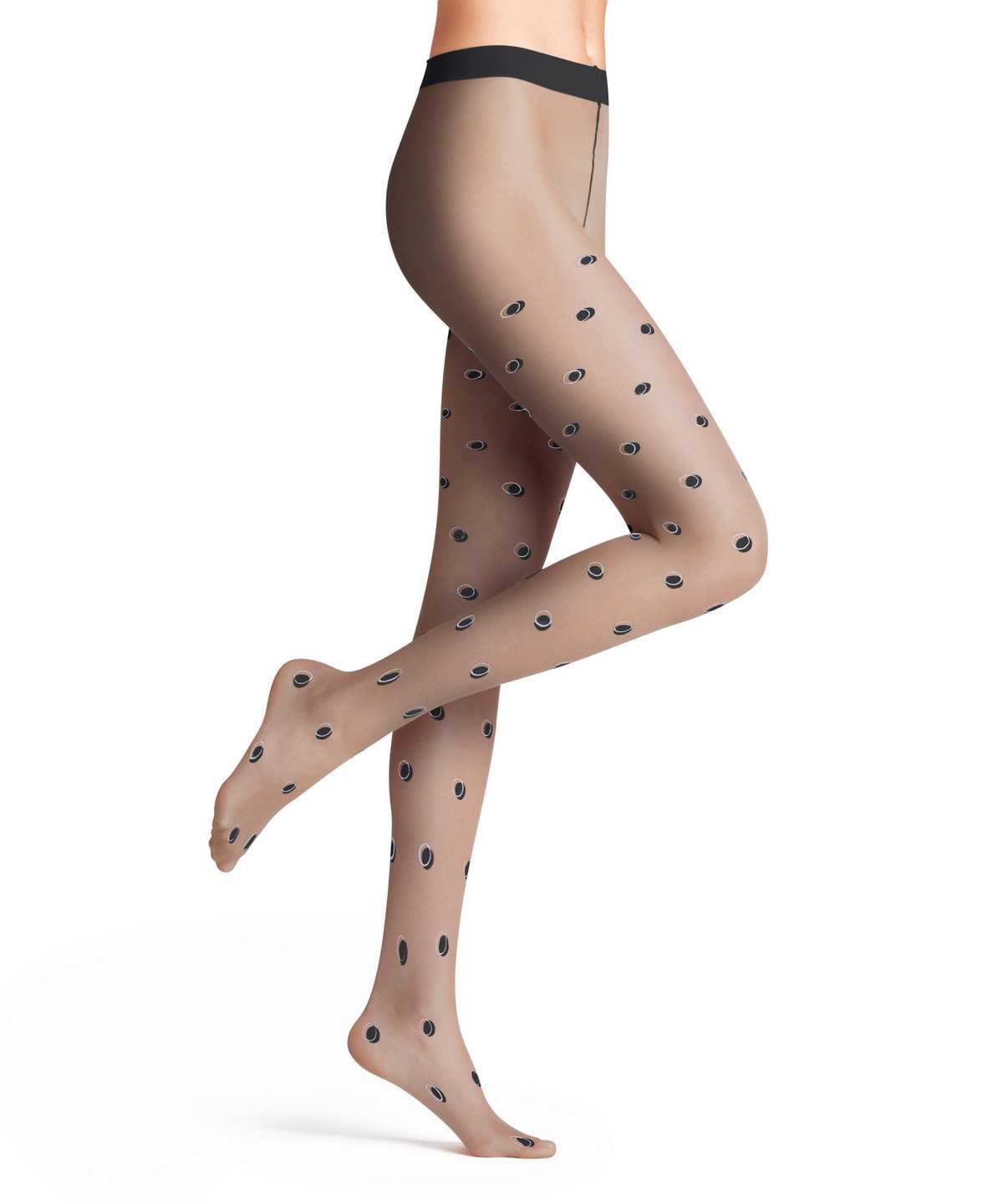 Falke Top Dot 20 DEN Tights Tights Dames Zwart | AIV-925014