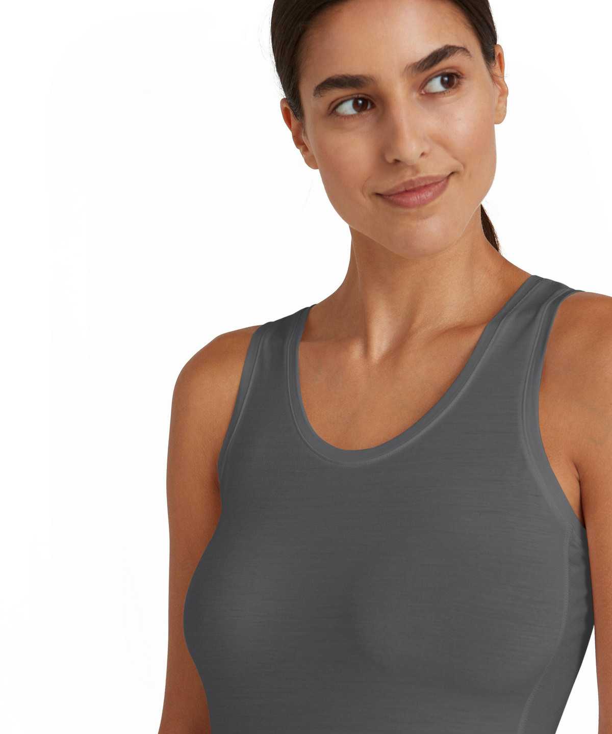 Falke Top Round-neck Daily ClimaWool Bras & Tops Dames Grijs | ZOL-492156