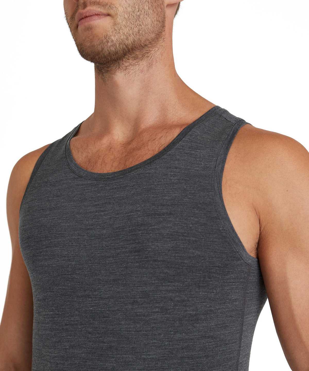 Falke Top Round-neck Daily ClimaWool Vest Heren Grijs | ISN-019436