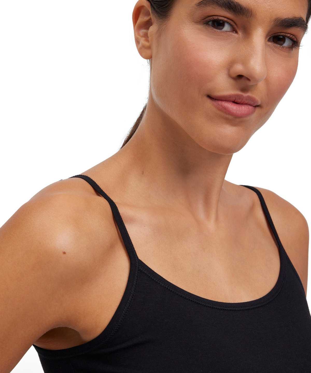 Falke Top Round-neck Daily Climate Control Bras & Tops Dames Zwart | IKX-863174