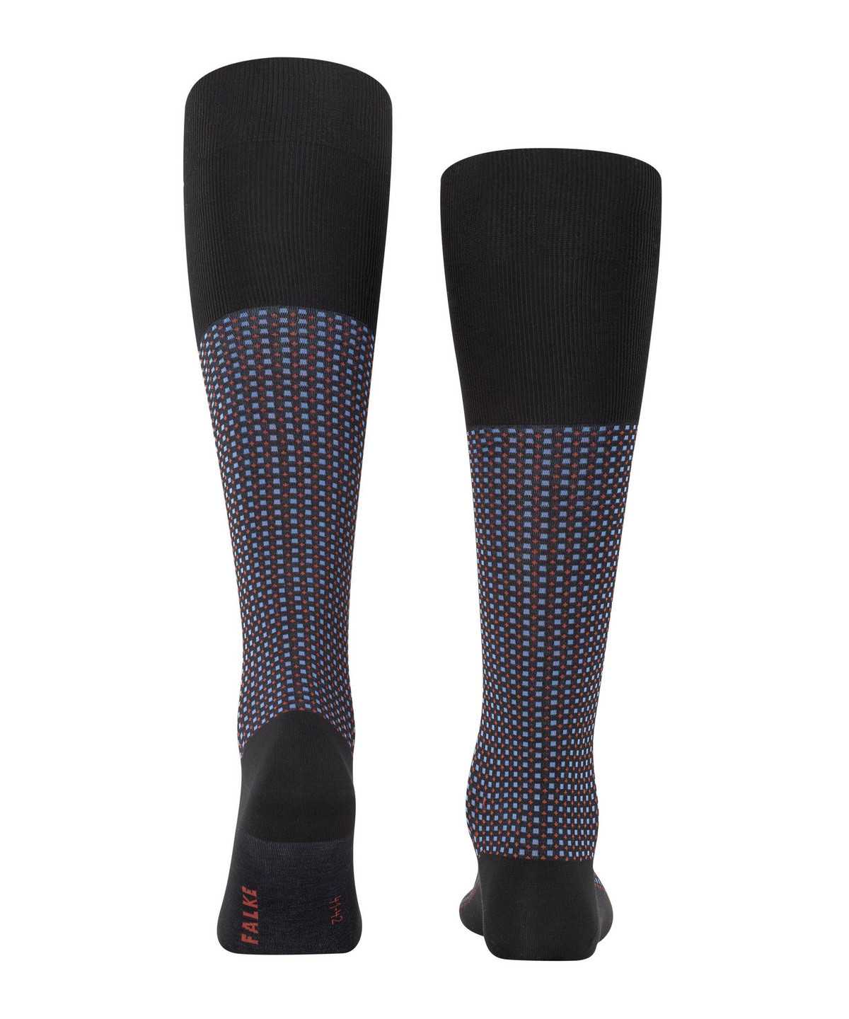 Falke Uptown Tie Knee-high Socks Sokken Heren Zwart | CZV-034297