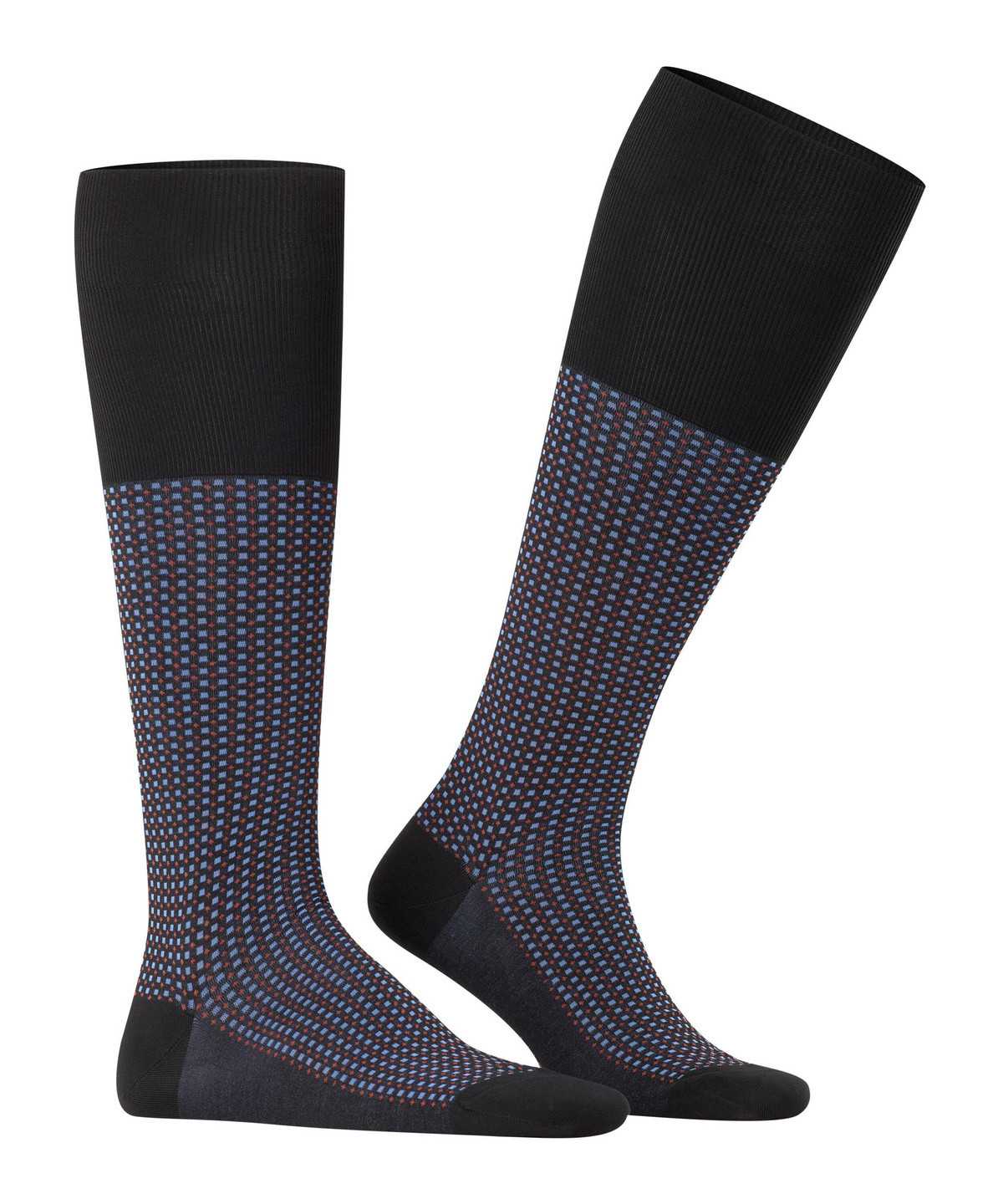 Falke Uptown Tie Knee-high Socks Sokken Heren Zwart | CZV-034297