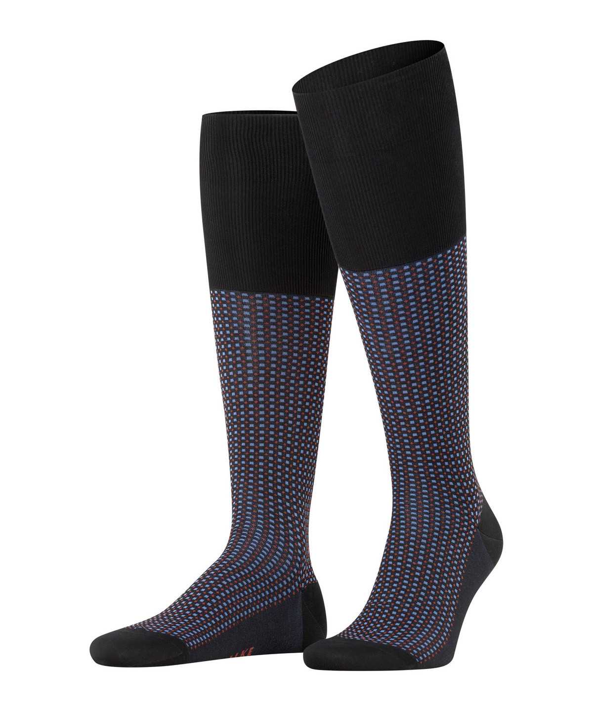 Falke Uptown Tie Knee-high Socks Sokken Heren Zwart | CZV-034297