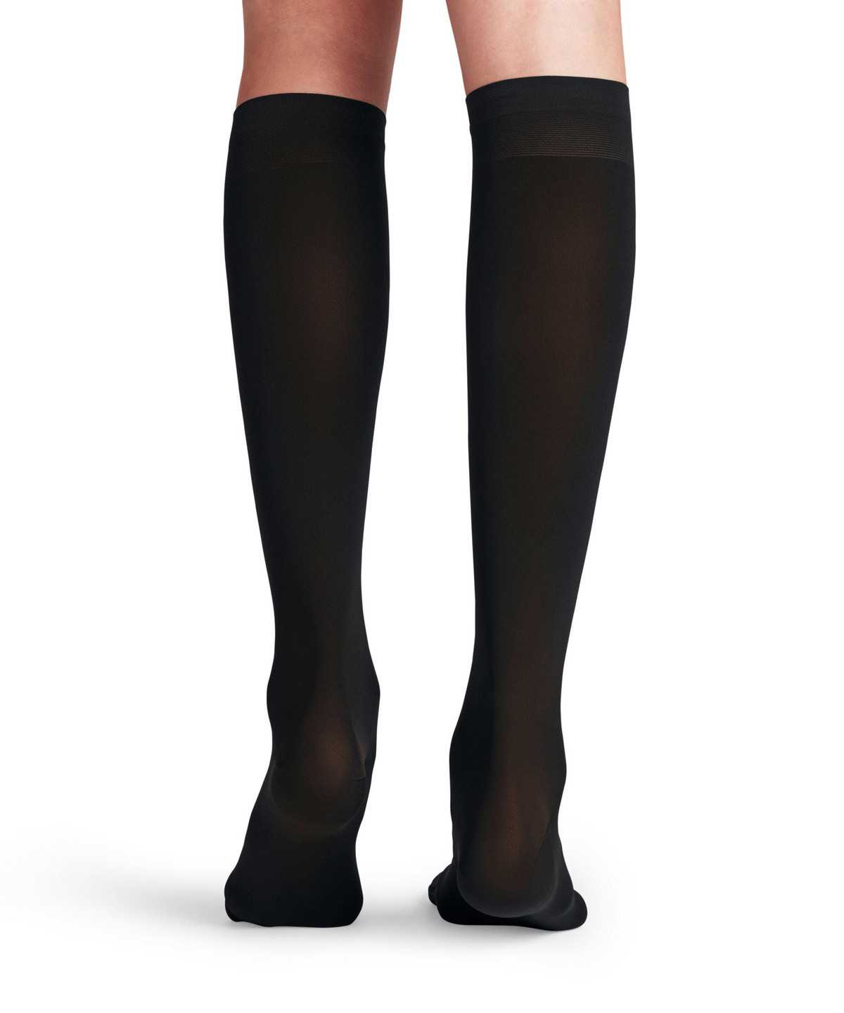 Falke Vitalize 40 DEN Knee-high Socks Sokken Dames Zwart | EAW-583102