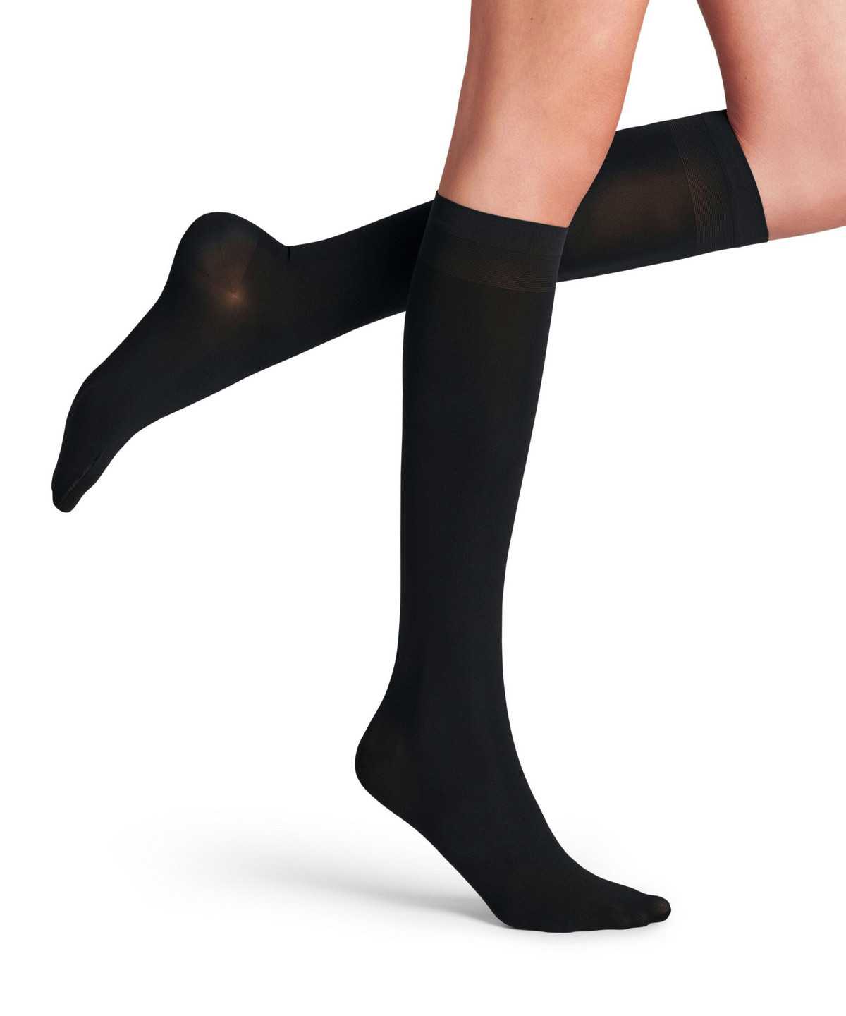 Falke Vitalize 40 DEN Knee-high Socks Sokken Dames Zwart | EAW-583102